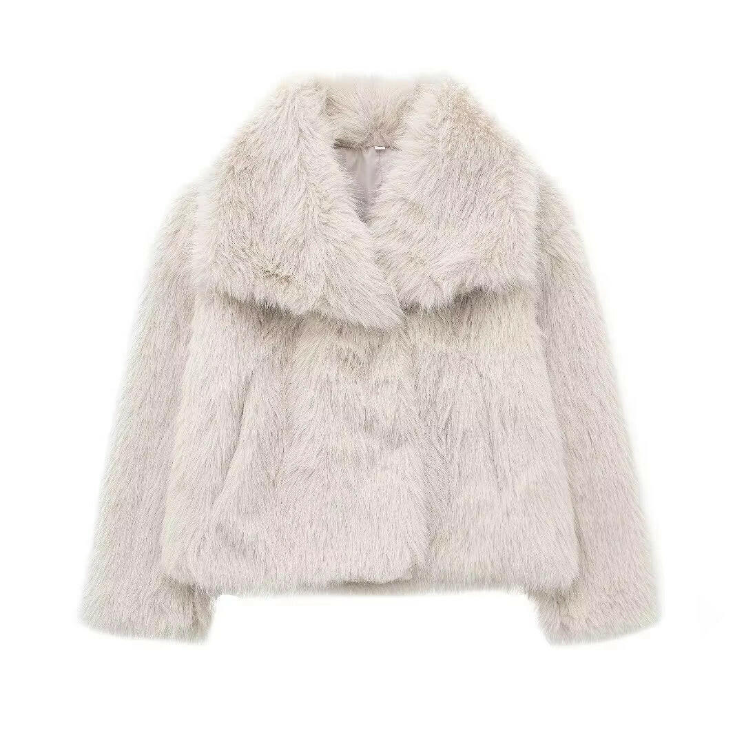 Faux Fur Oversized Jacket Coat as Seen On influencers Collar coat