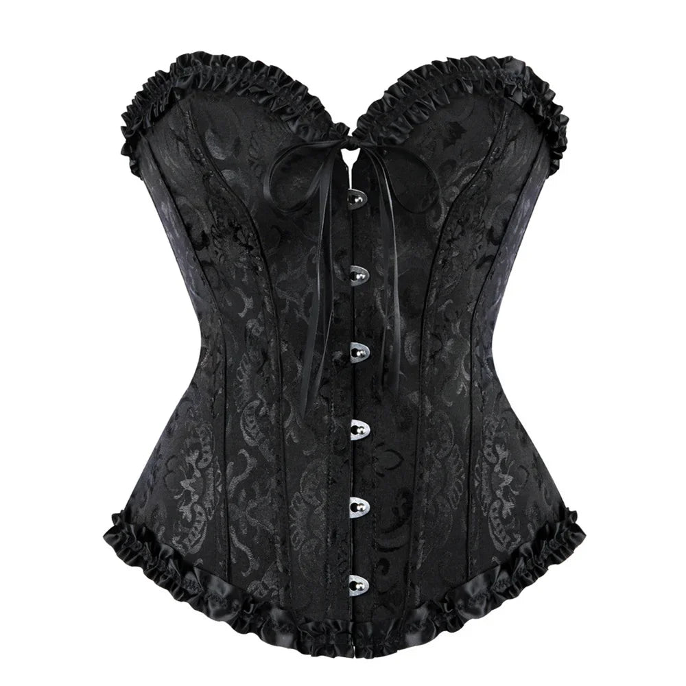 Chic Body Shaping Lace-Up Corset Bodysuit