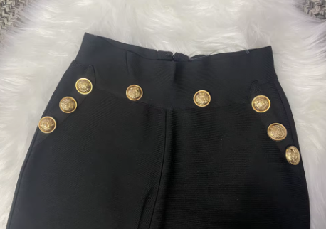 Italia Couture Premium Gold Button Bandage Two piece Co-ord Trousers and Jacket - İtalia Couture