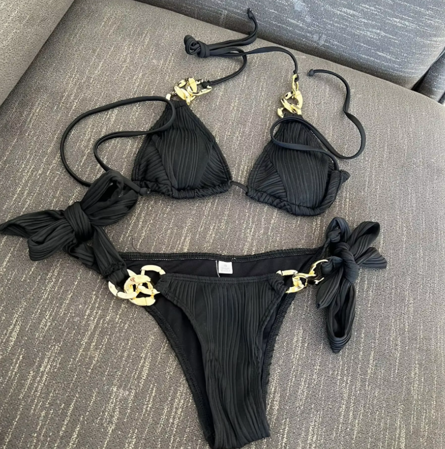 Italia Couture 'Hayley' Bikini Crinkle Swimsuit Two Piece Co-Ord Set - İtalia Couture