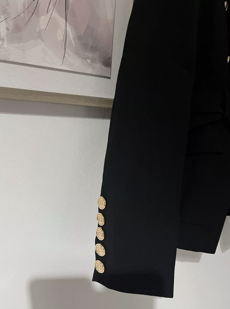 Italia Couture B Blazer Double Breasted Tailored Premium Quality Fitted Blazer - İtalia Couture