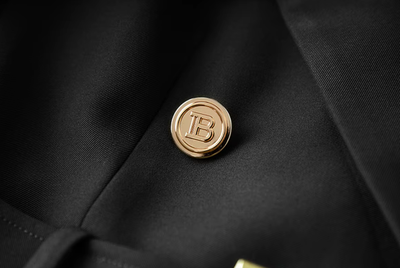 Italia Couture B Blazer Double Breasted Tailored Premium Quality Fitted Blazer - İtalia Couture