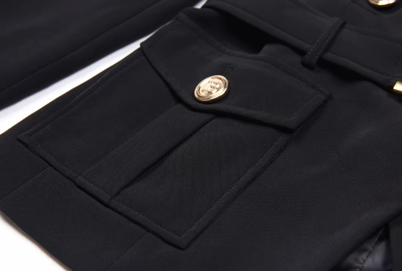 Italia Couture B Blazer Double Breasted Tailored Premium Quality Fitted Blazer - İtalia Couture