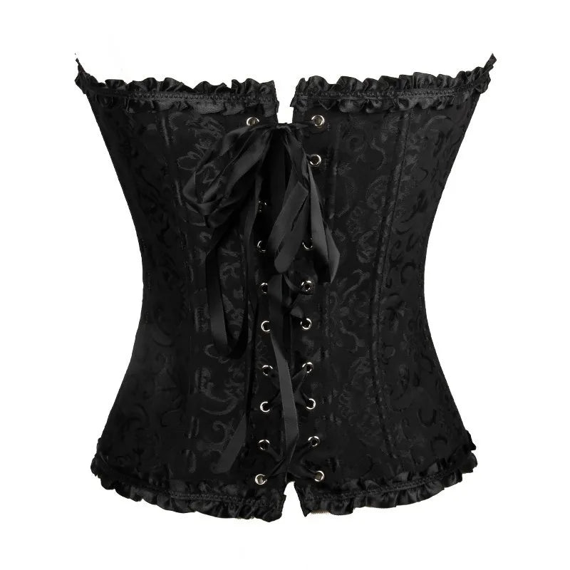 Chic Body Shaping Lace-Up Corset Bodysuit