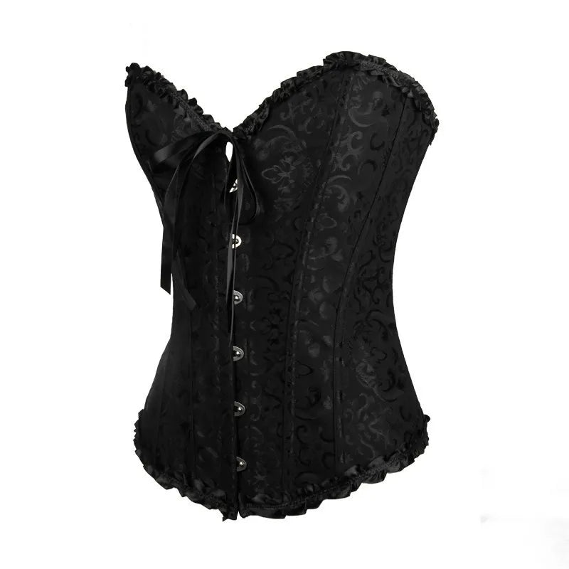 Chic Body Shaping Lace-Up Corset Bodysuit