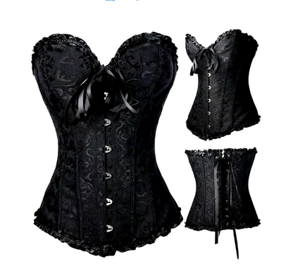 Chic Body Shaping Lace-Up Corset Bodysuit