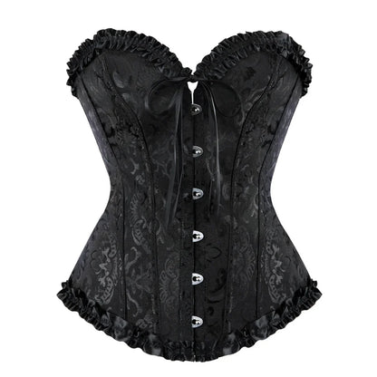 Chic Body Shaping Lace-Up Corset Bodysuit
