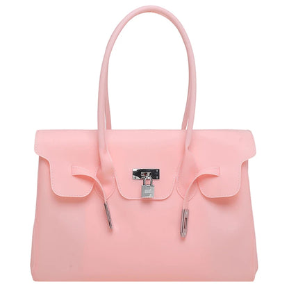 Pink Jelly Firkin Bag on a white background