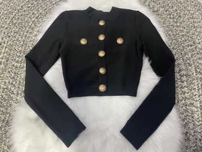 Italia Couture Premium Gold Button Bandage Two piece Co-ord Trousers and Jacket - İtalia Couture 