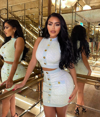 Italia Couture Candice Bandage Summer Two Piece Co-Ord Matching Set - İtalia Couture 