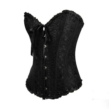 Chic Body Shaping Lace-Up Corset Bodysuit