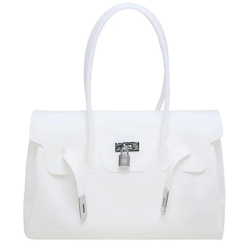 White Jelly Firkin Bag on a white background