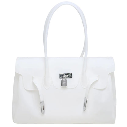 White Jelly Firkin Bag on a white background