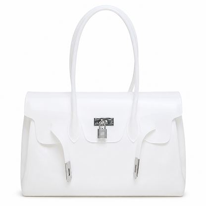 White Jelly Firkin Bag on a white background